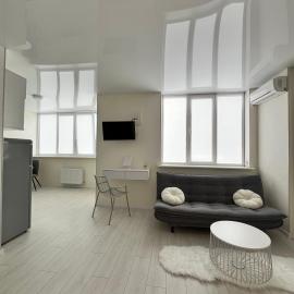 A cozy and bright studio apartment