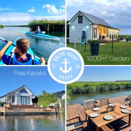 Baltic Waterfront Yacht House - PRIVATE Garden & Watersports Included