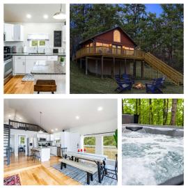 Loft Cabin w, Hot Tub, Fire Pit, Huge Deck & WiFi!, hotel in Hedgesville