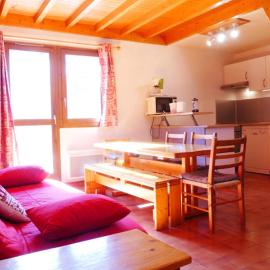 Appartement Montchavin, 2 pièces + mezzanine, 7 pers, pied commerces/pistes, terrasse exposée sud - FR-1-329-70