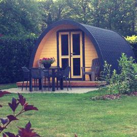 Luxe woodlodge in bosrijke omgeving incl eigen douche en keuken, хотел в Bornerbroek