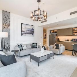 the 'Norway' Condo - 2BR Stylish Suite - Burj Khalifa View