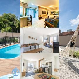 Apartamento a 150 M DA PRAIA com SACADA, WI-FI, PISCINA, PORTARIA 24h, PLAYGROUND e vaga de GARAGEM