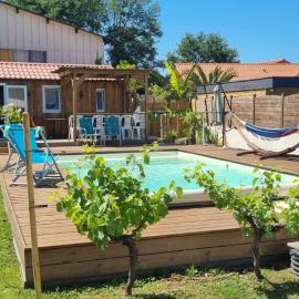 Chalet de jardin, piscine, viešbutis mieste Senjosas