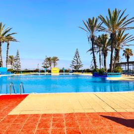 벤 슬리마네에 위치한 호텔 Palm beach in Mansouria