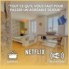 Studio COSY avec Baignoire et Netflix Idéal couple โรงแรมในปุลย์ยาค