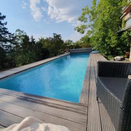 Doppelzimmer mit neuem Bad und Sportpool-Nutzung außen, Villa Naturpark, Garten mit Rheinblick, hotel en Coblenza