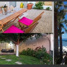 Philoxenia! Beachfront House with Garden on the Sand、アルコウディのホテル