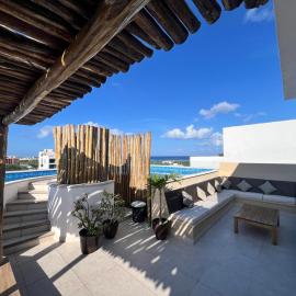Condo Boho con Roof pool y vista al mar
