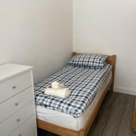 Single room with shared bathroom