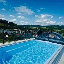 Apartament Krynica-Zdrój - Powroźnik -Muszyna- Dom na wzgórzu- House on the hill z basenem