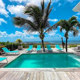 Villa SEA VIEW, 5 min from the beach, overlooking the caribbean sea, private pool