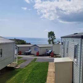Elms Caravan with sea views at Devon Cliffs
