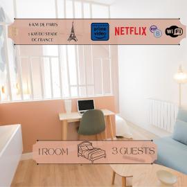 Stadium Pink Loft 5min Rer near Paris, hotel in Aubervilliers