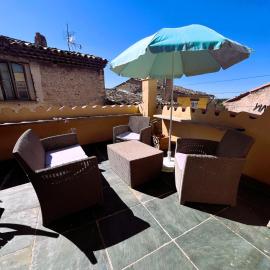 provencal house with sunny terrace