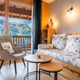 A203- Appartement 2 pieces cabine 6 personnes, khách sạn ở Orcières