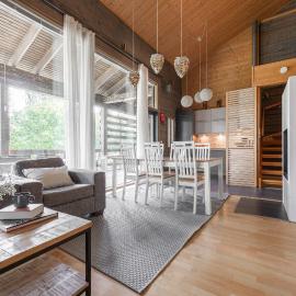 Villa Kultaranta A - Scenic Lakeside Cabin with Hot Tub and Sauna