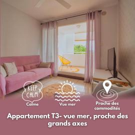 Bas de Ste marie, T3 rénové, tout confort, vue mer
