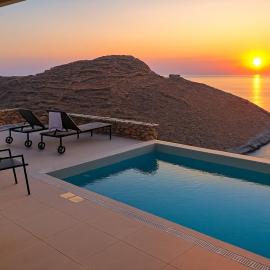 Kythnos Sunset View Villa, hotell i Flampouria
