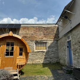 Tiny House mit Wohnfass, hotel en Diez