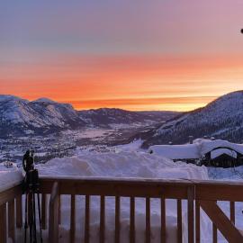 Fantastisk utsikt i Hemsedal med ski in og ski ut, hotel em Fausko