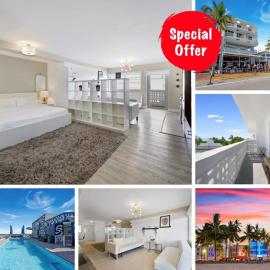 Spacious Studio - Roof Top Pool & Bar South Beach, hotel in Miami Beach
