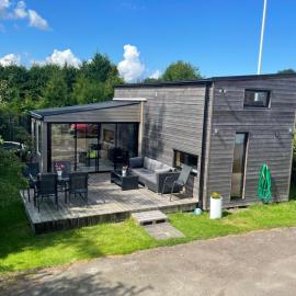 Modernt Attefallshus, hotel Ängelholmban