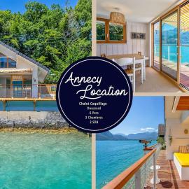 Chalet Coquillage Waterfront Escape on Lake, hotel in Doussard