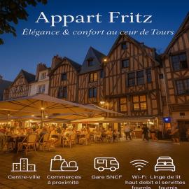 Appartement Fritz Proche Gare SNCF de Tours, Bus et Taxi