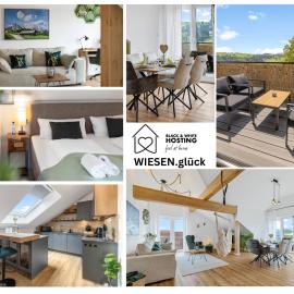WIESENglück - Helles Apartment mit Blick auf Allgäuer Wiesen, 2 Schlafzimmer & zentrale Lage, מלון בAltusried