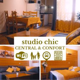 studio chic redécoré avec soin, idéal couples familles ou entre amis,parfait pour cure thermale ou séjour ski, wifi 180 chaines tv parking couvert โรงแรมในบรีดเดอ-เล-แบ็ง