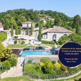Domaine de la Roque à la campagne BBQ ping pong-piscine prviée chauffée