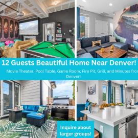 10 min to DT, Luxe 4BR w Movie Theater, Game Room