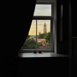 Jacuzzi overlooking the tower