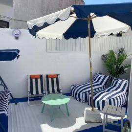 Blue Beach Home with Terrace