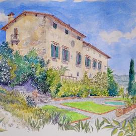 Medici Villa with Gardens 7 min from Florence, hotel din Fiesole