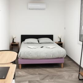Studio calme climatisé, Wi-Fi, arrivée autonome
