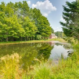 Fire Pit & On-Site Pond: Wooded Walton Home!, hotel in Walton