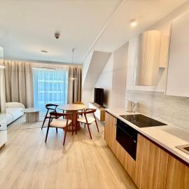 Rezydencja Niechorze D301 Boho Studio z z Basenem, Sauną, Jacuzzi, przy samej PLAŻY - 5D Apartments