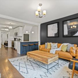 Charming 4BR with Private Patio and Historic Row Downtown