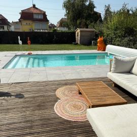 Maison familiale avec piscine privative, hotel Sélestat-ban