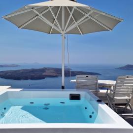 Karpimo Horizon - Caldera Sunset View - Private Hot Tub - Firostefani, отель в Фиростефани