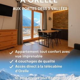 Appartement cosy vue panoramique Orelle les 3 Vallées – hotel w mieście Orelle