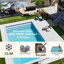 Logement indépendant chez l'habitant - CLIM- piscine commune - EV borne 22kw, hotel a Grièges