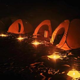 White & Black Desert Camping