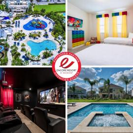 Grand Home Near Disney With Private Pool, Media And Themed Rooms With Waterpark & Resort Access At Encore Resorts Reunion - 360Bu