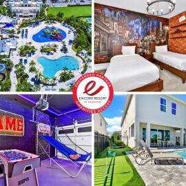 Modern Home Near Disney With Private Pool, Media, Game & Themed Rooms With Waterpark & Resort Access At Encore Resorts Reunion - 384Sf
