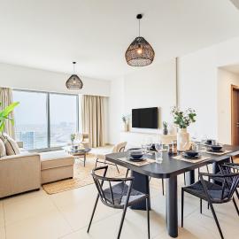 Family & Group Paradise - Home in the Clouds - 50th floor - World-class Amenities - Next to Shams Boutik - 5 min walk from the Beach - 5 min from ADGM, Galleria, Cleveland