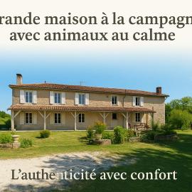 Grande maison avec jardin, animaux,au calme