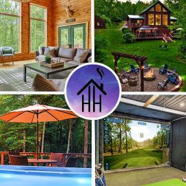 Heated Spa Pool and Golf Sim plus Hot Tub and Game Room in Hocking Hills, hotel a Logan